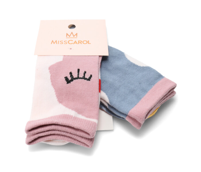 Medias de Mujer Miss Carol Media Lady Face pack X2 Rosado - Azul