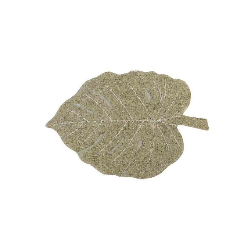 Alfombra lavable -Leaf Oliva