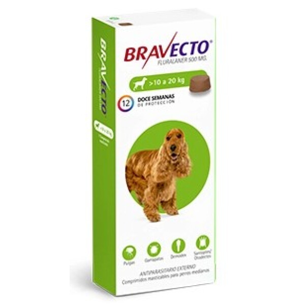 BRAVECTO TRIMESTRAL MSD PERROS 10 A 20KG BRAVECTO TRIMESTRAL MSD PERROS 10 A 20KG