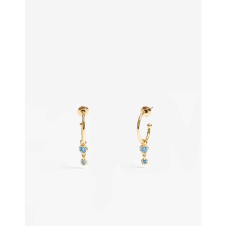 Set De Aros Con Cubic Zirconia Dorado