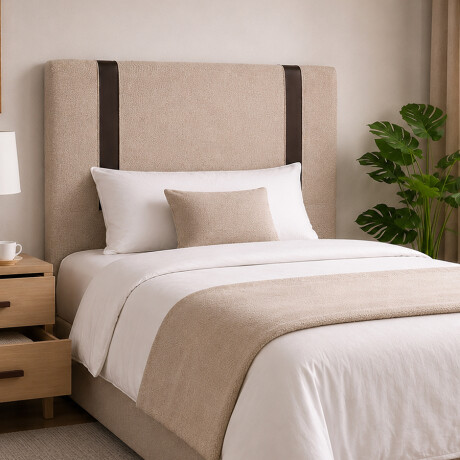 RESPALDO CABECERA 1 PLAZA - TAPIZADA 0.90 mt BEIGE