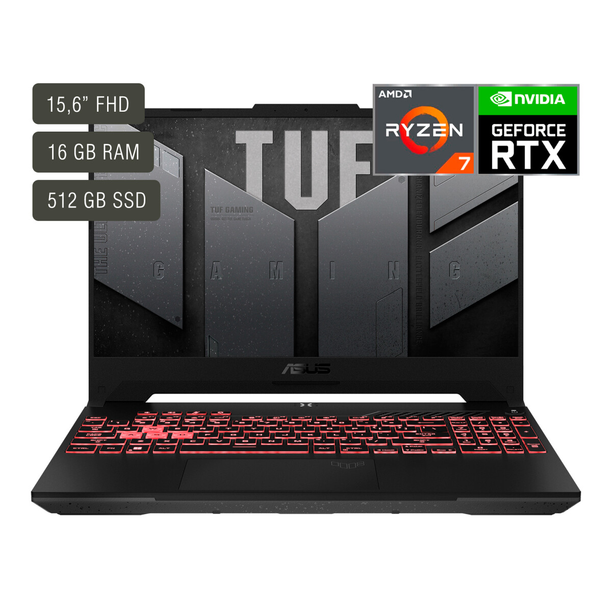 Notebook Gamer Asus 15,6'' Ryzen 7 16gb 512gb Rtx4050 