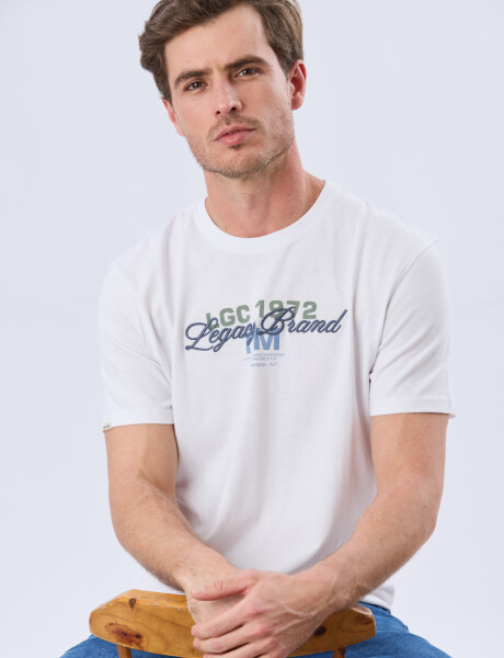 REMERA ESTAMPADA DE ALGODÓN Blanco