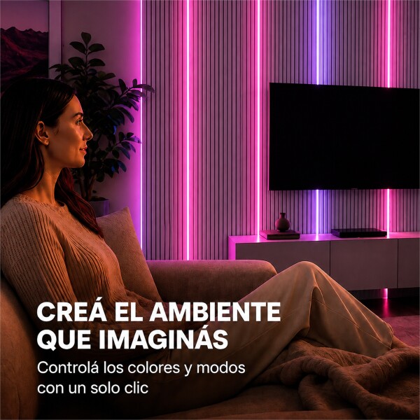 Luz LED Panel WPC RGB Varios Modos 250 cm RGB