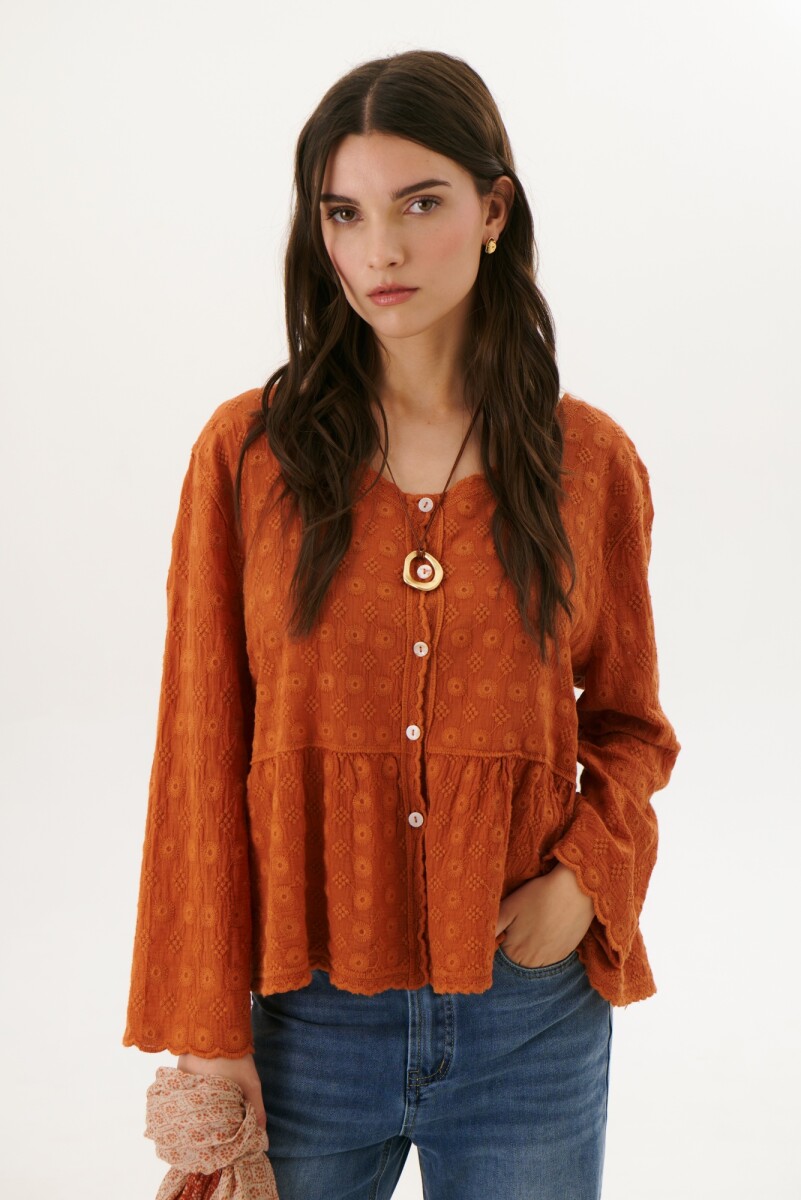 CAMISA BOHEME - BRICK 