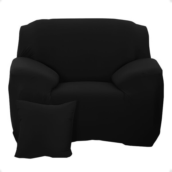 Cubre Sillón De Tela Elastizada Funda Forro Sofá 1 Cuerpo Negro