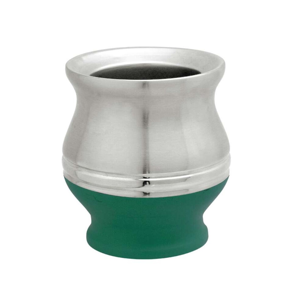 MATE ACERO INOXIDABLE 180ML D9/H9.6CM - BASE VERDE 