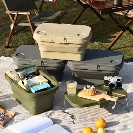Cesta canasta plegable para picnic Beige