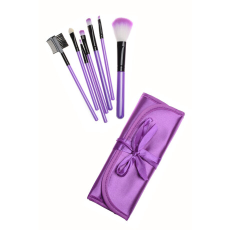 Set Porta Brochas Con Brochas Violeta
