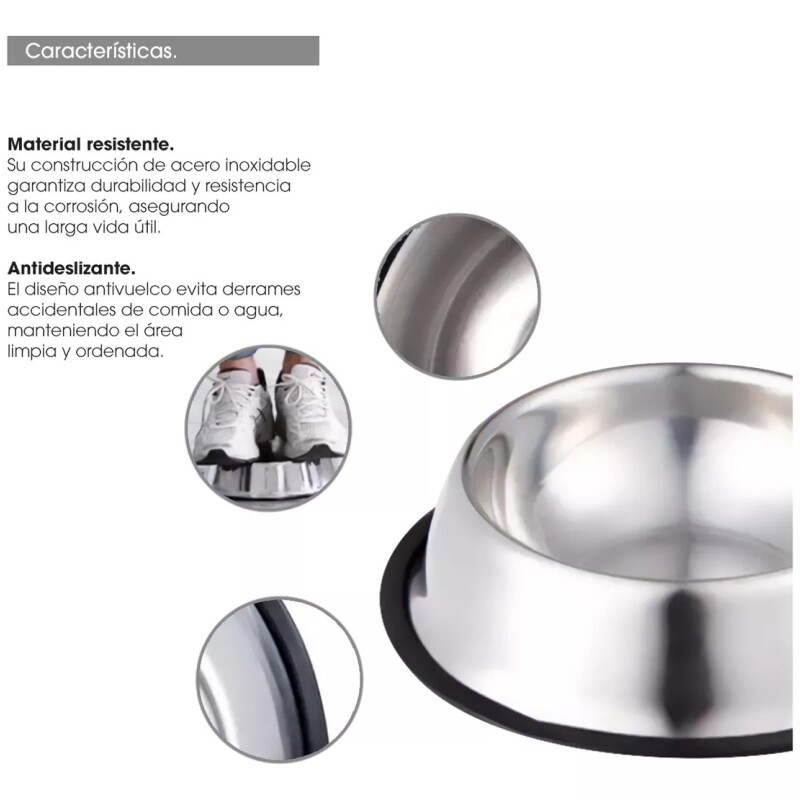 COMEDERO ACERO ANTIVUELCO LILI 26 CM Ø COMEDERO ACERO ANTIVUELCO LILI 26 CM Ø