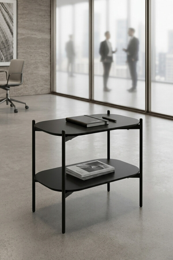 Mesa auxilliar TB-10 doble Negra