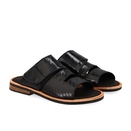 SANDALIAS VENET - CUERO ORLEANS NEGRO