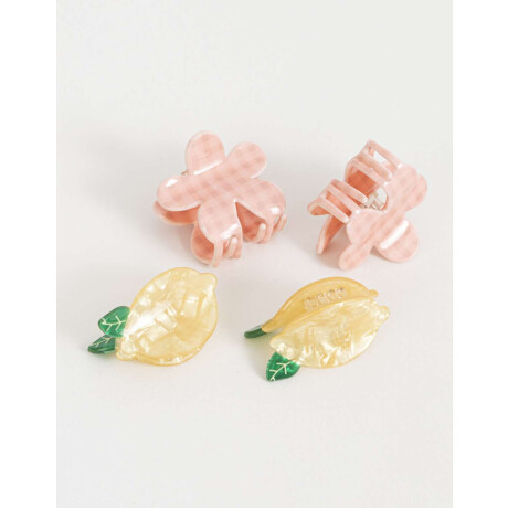 Set De Mini Broches Combinacion Bicolor