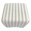 Puff con ruedas tela a rayas crudo y gris claro - PRODUCTO CON DETALLES Puff con ruedas tela a rayas crudo y gris claro - PRODUCTO CON DETALLES