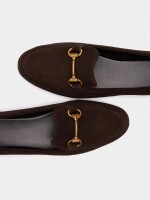 Mocasines De Piel Con Hebilla marron