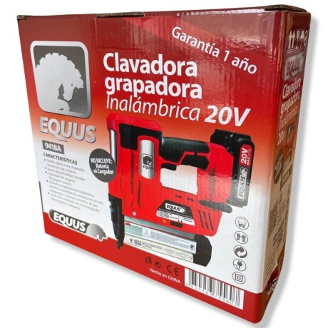 Clavadora Grapadora Inalámbrica 20V Equus ROJO