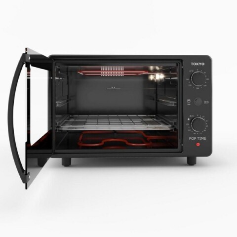 Horno Eléctrico Tokyo Pop Time 45 Litros con Timer Negro Horno Eléctrico Tokyo Pop Time 45 Litros con Timer Negro