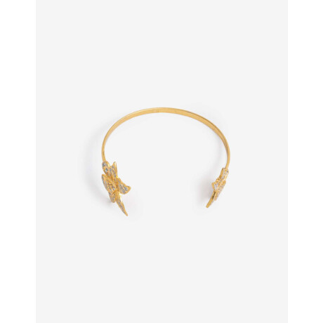 Brazalete Mariposa Dorado Oro Cepillado Mate