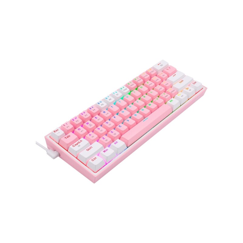 Teclado Redragon Fizz pro White/pink red switch spanish wireless K616-RGB Teclado Redragon Fizz pro White/pink red switch spanish wireless K616-RGB