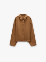 Camisa Lisa 100% Lyocell marron