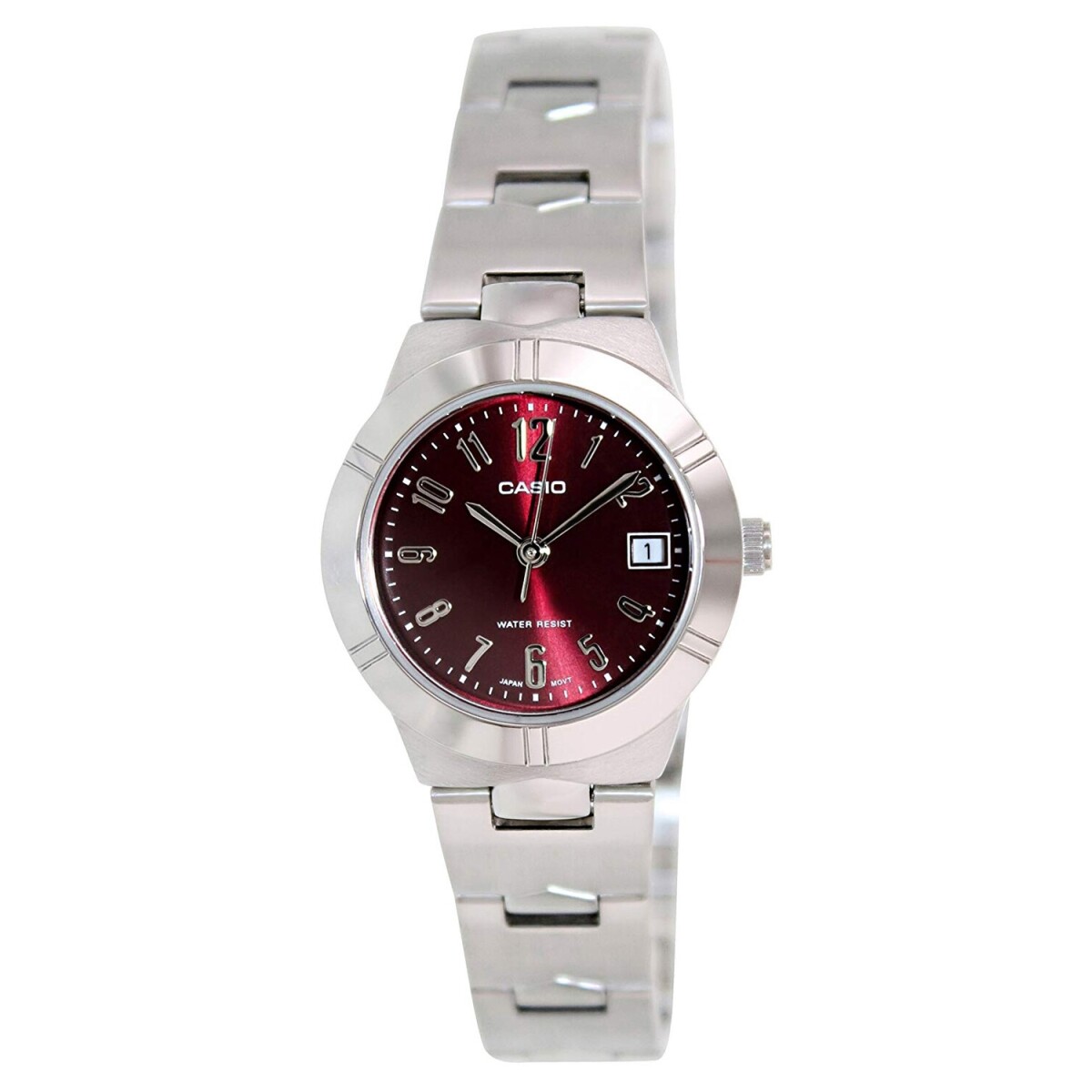 Reloj Análogo Casio 1241D4A2 En Acero Para Mujer Diseño Elegante Y Uso Diario - Bordó 