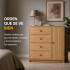 Cómoda ComboHome Cajonera 4 Cajones 1 Puerta 100Cm Nórdica Marrón 1