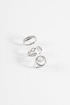 Set de 3 anillos mystic plateado