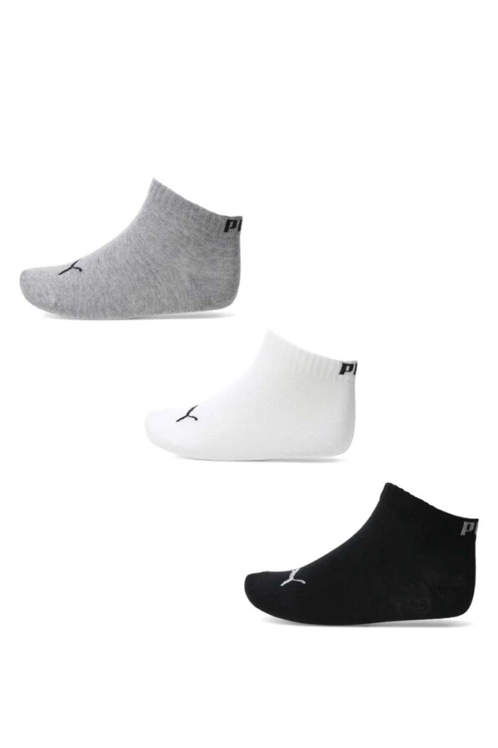 MEDIAS PUMA 3 PACK KIDS QUARTER Gris