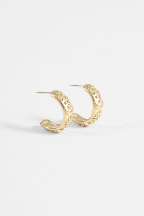 Aros acero mystic dorado