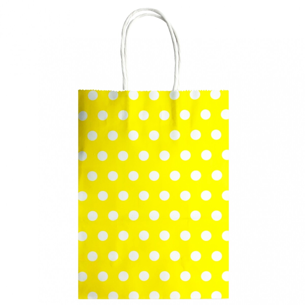 Bolsa con Asa N°4 33x26x12 - Amarillo con Lunares 