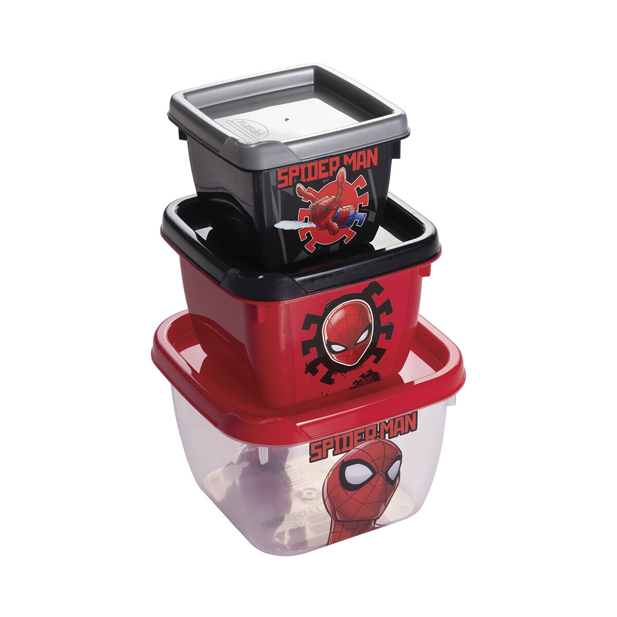 Set x3 tupper diseños - spiderman 