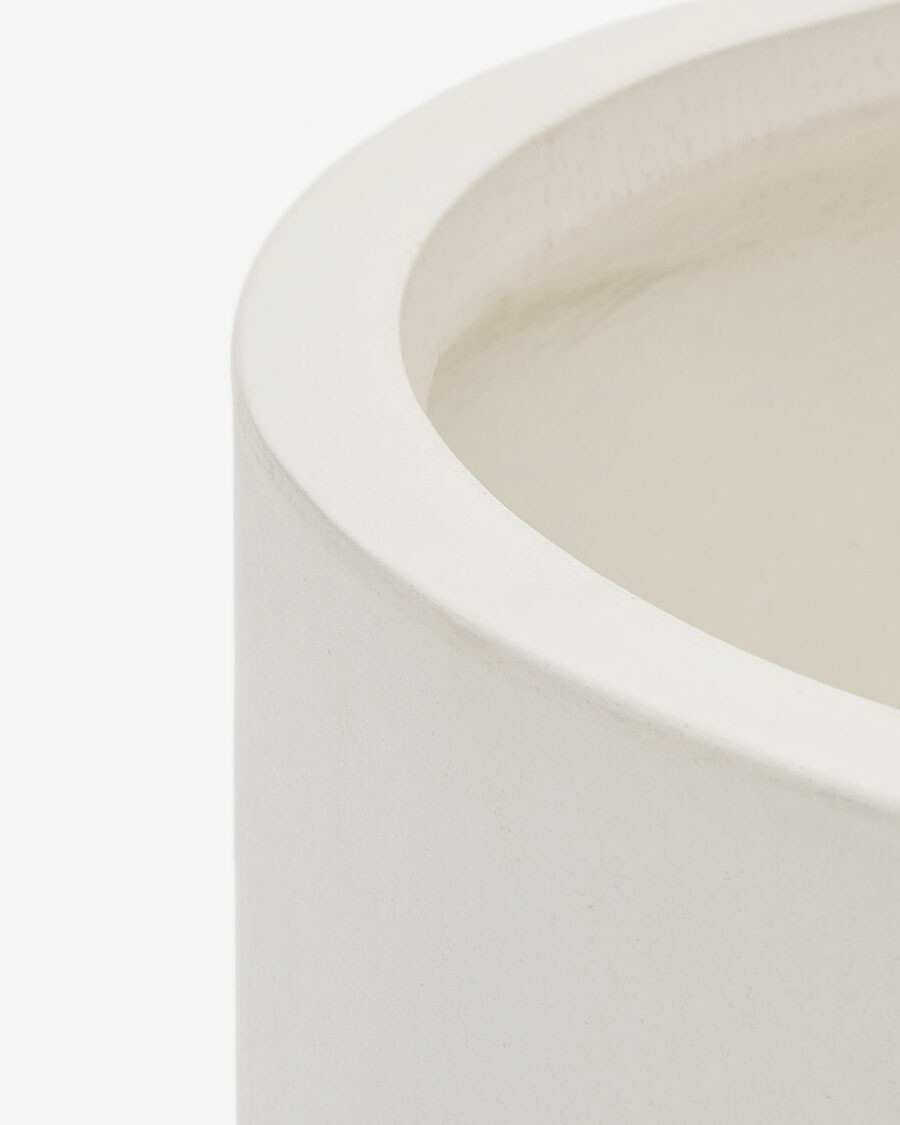 Macetero Aiguablava de cemento blanco Ø 62 cm