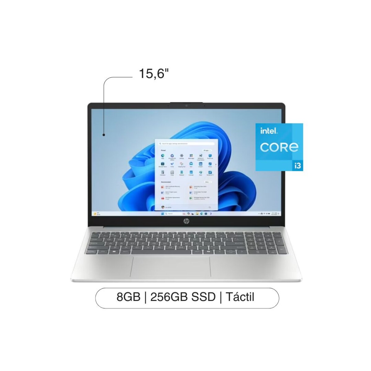 Notebook HP 15-FD0130WM 15.6' FHD Touch 256GB SSD / 8GB RAM I3-N305 - Blue 