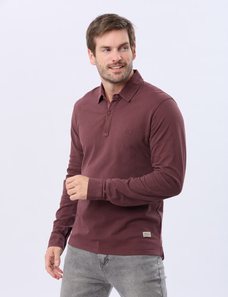REMERA POLO LISA PIQUE Bordo