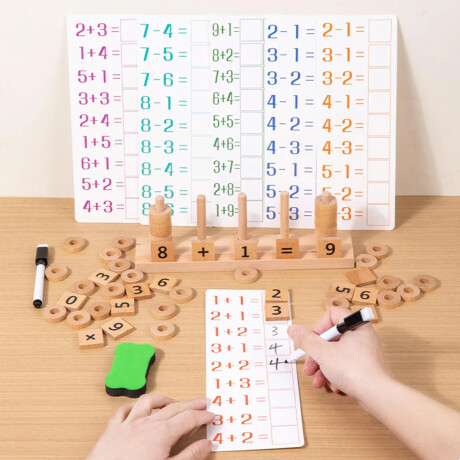 Juego Didáctico de Madera para Aprender Números Sc