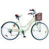 Bicicleta de paseo Baccio Ipanema Lady Vintage rodado 26 con canasto Verde