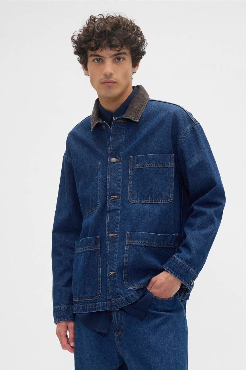 Campera De Jean Hombre Dark Rinse