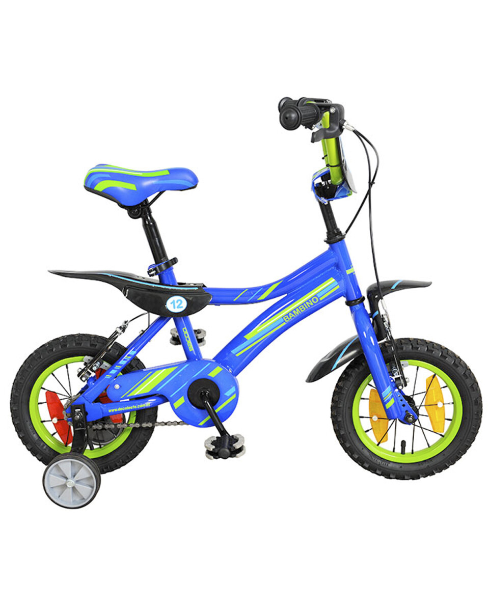Bicicleta Baccio Bambino rodado 12 con rueditas - Azul 