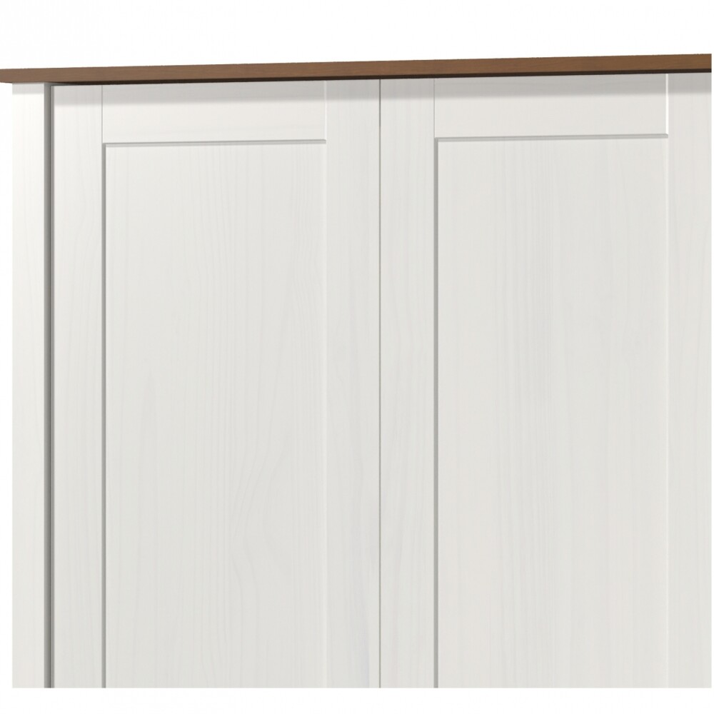 Ropero 2 puertas 1 cajón - Madera maciza - Linea Colonial Blanco