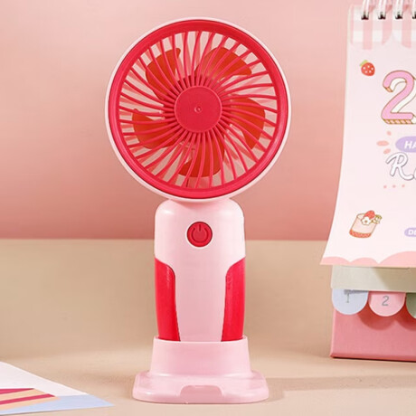 Mini ventilador portátil con base Rojo