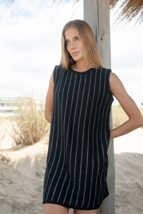 Vestido Brisa Negro lurex