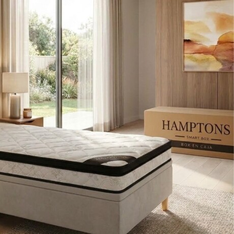 Sommier Baul 1 Plaza HAMPTONS Smartbox Mercury 90x190 Gris