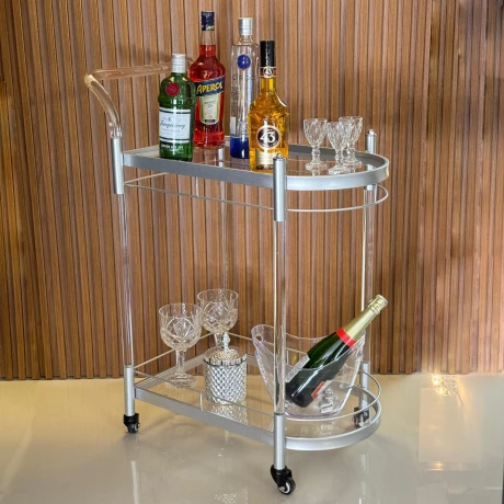 Carrito de Bar Acrílico Alto 90cm x Largo 65cm x Ancho 35cm Carrito de Bar Acrílico Alto 90cm x Largo 65cm x Ancho 35cm