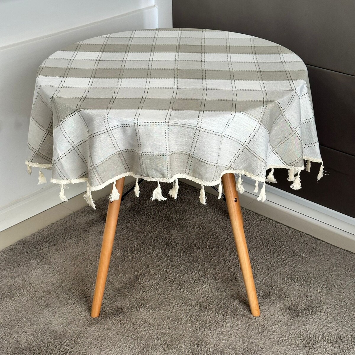 Mantel Lino Algodón Redondo Ø130cm 