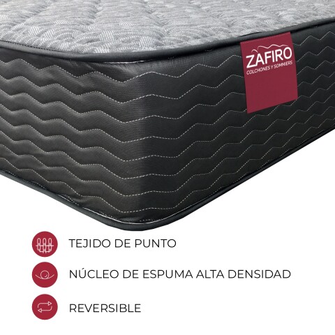 Sommier ZAFIRO - 2 Plazas - Espuma Alta Densidad Reversible - 40x190x26 cm - Hasta 130 Kg - GARANTIA 5 AÑOS Sommier ZAFIRO - 2 Plazas - Espuma Alta Densidad Reversible - 40x190x26 cm - Hasta 130 Kg - GARANTIA 5 AÑOS
