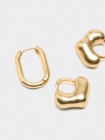Aros Con Corazón dorado