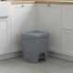 Papelera con pedal 15L GRIS