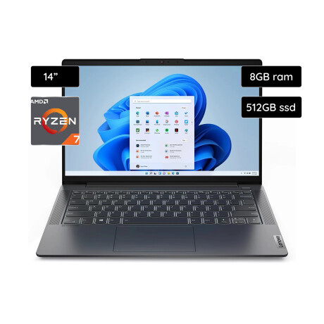 Notebook Lenovo IdeaPad 5 14" Táctil Full HD 512GB / 8GB RAM Ryzen 7 5700U W11 Graphite