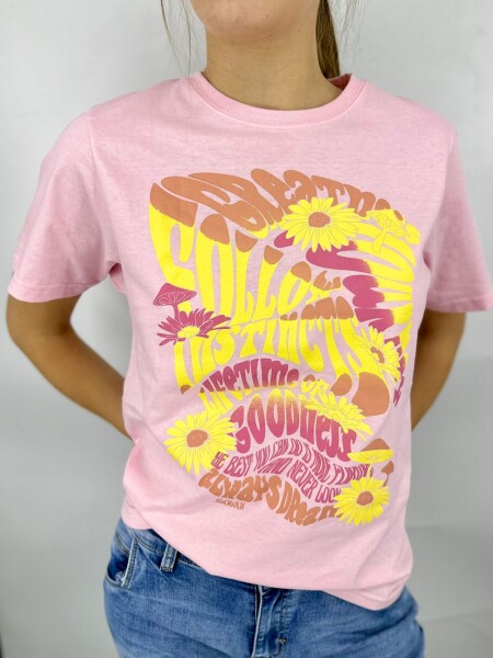 T-SHIRT SLOWLY HU07E N°6 ROSADO