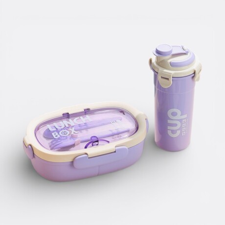 Set De Lonchera Escolar Completo Lila